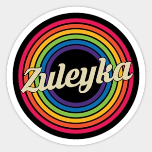 Zuleyka - Retro Rainbow Style Sticker